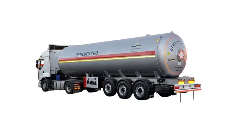 تریلر تانکر LPG سه محور استوانهای